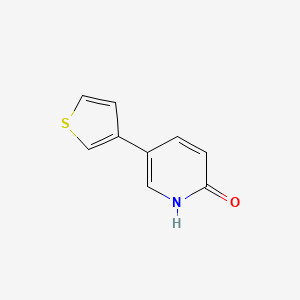 molecular formula C9H7NOS B3213103 5-(Thiophen-3-yl)pyridin-2(1H)-one CAS No. 1111116-05-2