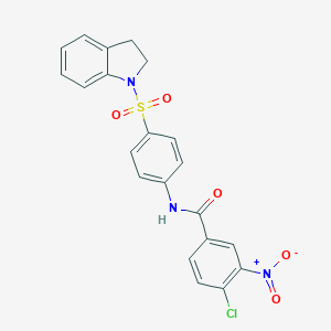 4-chloro-N-[4-(2,3-dihydro-1H-indol-1-ylsulfonyl)phenyl]-3-nitrobenzamide