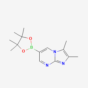 molecular formula C14H20BN3O2 B3213116 2,3-Dimethyl-6-(4,4,5,5-tetramethyl-1,3,2-dioxaborolan-2-yl)imidazo[1,2-a]pyrimidine CAS No. 1111638-08-4