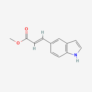 molecular formula C12H11NO2 B3213119 2-Propenoic acid, 3-(1H-indol-5-yl)-, methyl ester CAS No. 111168-53-7