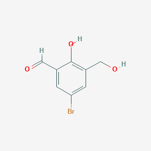 molecular formula C8H7BrO3 B3213126 2-Hydroxy-3-(hydroxymethyl)-5-bromobenzaldehyde CAS No. 111171-19-8