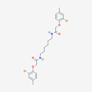 molecular formula C24H30Br2N2O4 B321316 2-(2-bromo-4-methylphenoxy)-N-(6-{[(2-bromo-4-methylphenoxy)acetyl]amino}hexyl)acetamide 