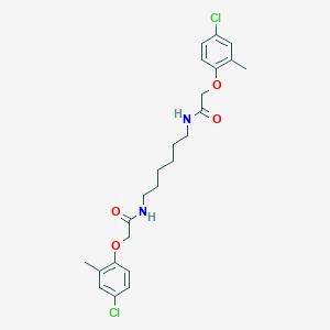 molecular formula C24H30Cl2N2O4 B321317 2-(4-chloro-2-methylphenoxy)-N-(6-{[(4-chloro-2-methylphenoxy)acetyl]amino}hexyl)acetamide 