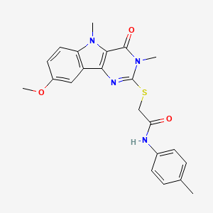 molecular formula C22H22N4O3S B3213172 1-{4-[(2-fluorobenzoyl)amino]benzoyl}-N-propylprolinamide CAS No. 1112301-47-9