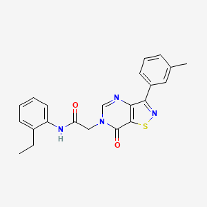 molecular formula C22H20N4O2S B3213187 N-(1,3-benzodioxol-5-ylmethyl)-2-[1-(2-thienylsulfonyl)piperidin-4-yl]acetamide CAS No. 1112338-50-7