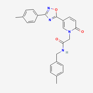 molecular formula C24H22N4O3 B3213188 Methyl 4-({[4-(5-cyclobutyl-1,2,4-oxadiazol-3-yl)-2-thienyl]sulfonyl}amino)benzoate CAS No. 1112349-56-0