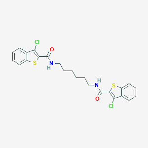 3-chloro-N-(6-{[(3-chloro-1-benzothien-2-yl)carbonyl]amino}hexyl)-1-benzothiophene-2-carboxamide