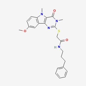 molecular formula C24H26N4O3S B3213221 1-[6-({2-[(5-chloro-2-methoxyphenyl)amino]-2-oxoethyl}thio)pyridazin-3-yl]-N-cyclopropylpiperidine-4-carboxamide CAS No. 1113102-38-7