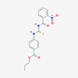 Propyl 4-{[({2-nitrobenzoyl}amino)carbothioyl]amino}benzoate