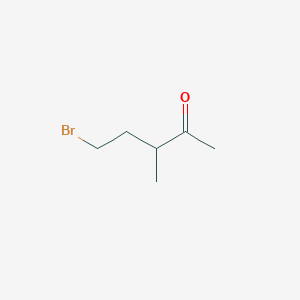 molecular formula C6H11BrO B3213280 5-Bromo-3-methyl-2-pentanone CAS No. 1115-56-6
