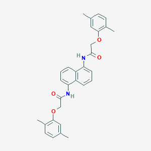 molecular formula C30H30N2O4 B321335 2-(2,5-dimethylphenoxy)-N-(5-{[(2,5-dimethylphenoxy)acetyl]amino}-1-naphthyl)acetamide 