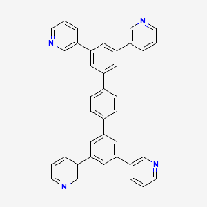 molecular formula C38H26N4 B3213353 3-[3-[4-(3,5-Dipyridin-3-ylphenyl)phenyl]-5-pyridin-3-ylphenyl]pyridine CAS No. 1116081-79-8