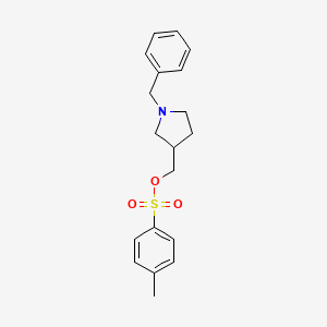 molecular formula C19H23NO3S B3213361 Toluene-4-sulfonic acid 1-benzyl-pyrrolidin-3-ylmethyl ester CAS No. 111627-58-8