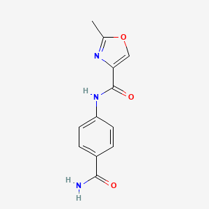 molecular formula C12H11N3O3 B3213446 N-(4-Carbamoylphenyl)-2-methyloxazole-4-carboxamide CAS No. 1119444-26-6