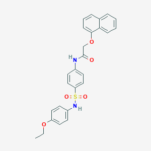 molecular formula C26H24N2O5S B321345 N-{4-[(4-ethoxyanilino)sulfonyl]phenyl}-2-(1-naphthyloxy)acetamide 