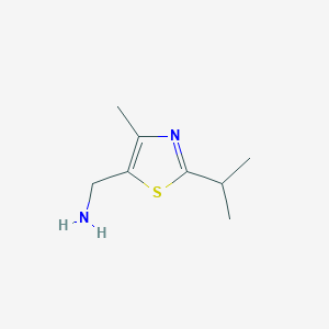 molecular formula C8H14N2S B3213469 (2-Isopropyl-4-methylthiazol-5-yl)methanamine CAS No. 1119450-67-7