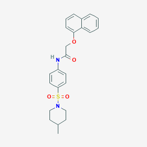 N-{4-[(4-methyl-1-piperidinyl)sulfonyl]phenyl}-2-(1-naphthyloxy)acetamide