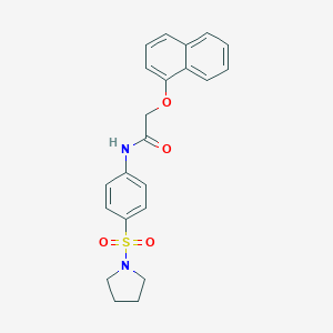 molecular formula C22H22N2O4S B321348 2-(naphthalen-1-yloxy)-N-[4-(pyrrolidin-1-ylsulfonyl)phenyl]acetamide 