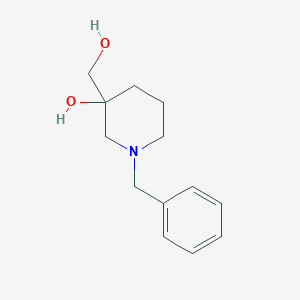 molecular formula C13H19NO2 B3213604 1-Benzyl-3-(hydroxymethyl)piperidin-3-ol CAS No. 112197-89-4