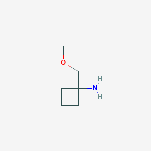 molecular formula C6H13NO B3213647 1-(Methoxymethyl)cyclobutan-1-amine CAS No. 1123169-20-9