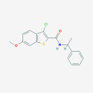 3-chloro-6-methoxy-N-(1-phenylethyl)-1-benzothiophene-2-carboxamide