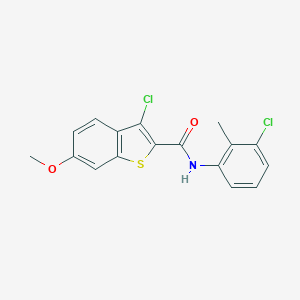 3-chloro-N-(3-chloro-2-methylphenyl)-6-methoxy-1-benzothiophene-2-carboxamide