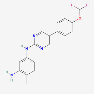 molecular formula C18H16F2N4O B3213660 N1-(5-(4-(difluoromethoxy)phenyl)pyrimidin-2-yl)-4-methylbenzene-1,3-diamine CAS No. 1123515-40-1