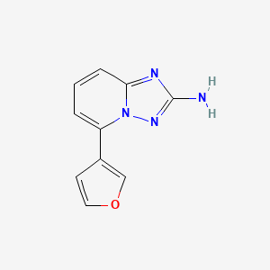 molecular formula C10H8N4O B3213698 5-(Furan-3-yl)-[1,2,4]triazolo[1,5-a]pyridin-2-amine CAS No. 1124382-62-2