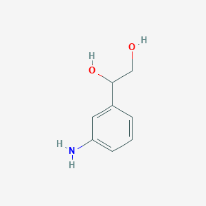 molecular formula C8H11NO2 B3213720 1-(3-氨基苯基)乙烷-1,2-二醇 CAS No. 112534-31-3