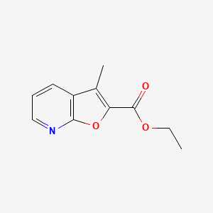molecular formula C11H11NO3 B3213732 Ethyl 3-methylfuro[2,3-b]pyridine-2-carboxylate CAS No. 1125674-06-7