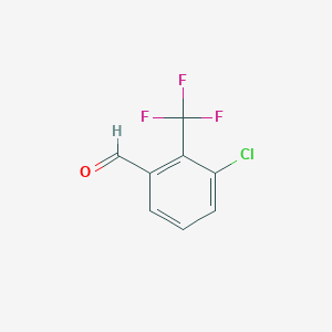 molecular formula C8H4ClF3O B3213747 3-Chloro-2-(trifluoromethyl)benzaldehyde CAS No. 112641-26-6