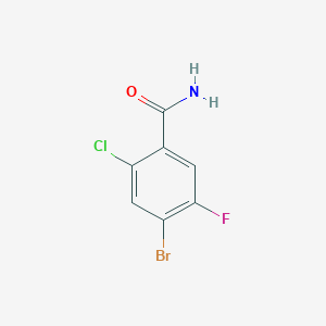 molecular formula C7H4BrClFNO B3213781 4-Bromo-2-chloro-5-fluorobenzamide CAS No. 1126779-31-4