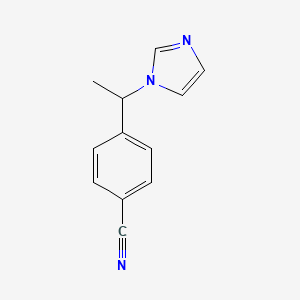 molecular formula C12H11N3 B3213818 4-[1-(1H-imidazol-1-yl)ethyl]-Benzonitrile CAS No. 112809-31-1