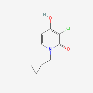 molecular formula C9H10ClNO2 B3213826 3-Chloro-1-(cyclopropylmethyl)-4-hydroxypyridin-2(1H)-one CAS No. 1128149-77-8