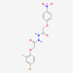 molecular formula C17H16BrN3O6 B321384 2-(4-bromo-2-methylphenoxy)-N'-[(4-nitrophenoxy)acetyl]acetohydrazide 