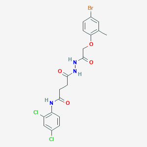 4-{2-[(4-bromo-2-methylphenoxy)acetyl]hydrazino}-N-(2,4-dichlorophenyl)-4-oxobutanamide