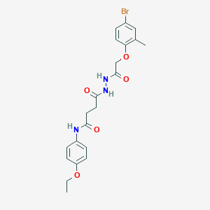 4-{2-[(4-bromo-2-methylphenoxy)acetyl]hydrazino}-N-(4-ethoxyphenyl)-4-oxobutanamide