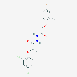 molecular formula C18H17BrCl2N2O4 B321388 N'-[(4-bromo-2-methylphenoxy)acetyl]-2-(2,4-dichlorophenoxy)propanohydrazide 