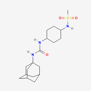 molecular formula C18H31N3O3S B3213887 1-(1-Adamantyl)-3-[4-(methanesulfonamido)cyclohexyl]urea CAS No. 1130752-89-4