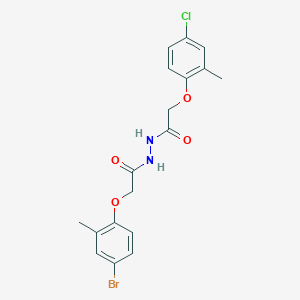 molecular formula C18H18BrClN2O4 B321389 2-(4-bromo-2-methylphenoxy)-N'-[(4-chloro-2-methylphenoxy)acetyl]acetohydrazide 