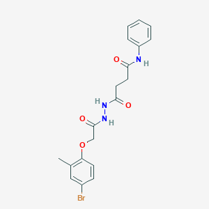 4-{2-[(4-bromo-2-methylphenoxy)acetyl]hydrazino}-4-oxo-N-phenylbutanamide