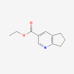 molecular formula C11H13NO2 B3213919 Ethyl 6,7-dihydro-5H-cyclopenta[b]pyridine-3-carboxylate CAS No. 113124-13-3