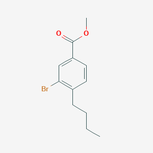 molecular formula C12H15BrO2 B3213932 Methyl 3-bromo-4-butylbenzoate CAS No. 1131594-06-3