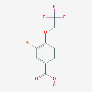 molecular formula C9H6BrF3O3 B3213946 3-Bromo-4-(2,2,2-trifluoroethoxy)benzoic acid CAS No. 1131594-46-1