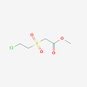 molecular formula C5H9ClO4S B3213973 Methyl 2-((2-chloroethyl)sulfonyl)acetate CAS No. 113207-11-7