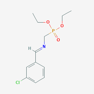molecular formula C12H17ClNO3P B3213986 1-(3-chlorophenyl)-N-(diethoxyphosphorylmethyl)methanimine CAS No. 1132709-92-2