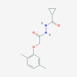 molecular formula C14H18N2O3 B321399 N'-[2-(2,5-dimethylphenoxy)acetyl]cyclopropanecarbohydrazide 