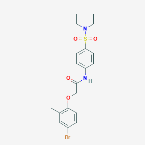 molecular formula C19H23BrN2O4S B321401 2-(4-bromo-2-methylphenoxy)-N-[4-(diethylsulfamoyl)phenyl]acetamide 