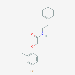 molecular formula C17H22BrNO2 B321403 2-(4-bromo-2-methylphenoxy)-N-(2-cyclohex-1-en-1-ylethyl)acetamide 