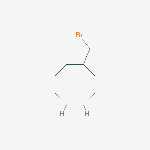 molecular formula C9H15B B3214032 5-(Bromomethyl)cyclooct-1-ene CAS No. 113358-30-8